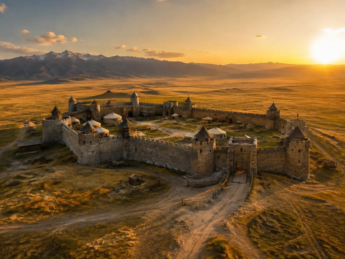 Nomad's Castle scenic flight, Almaty region
